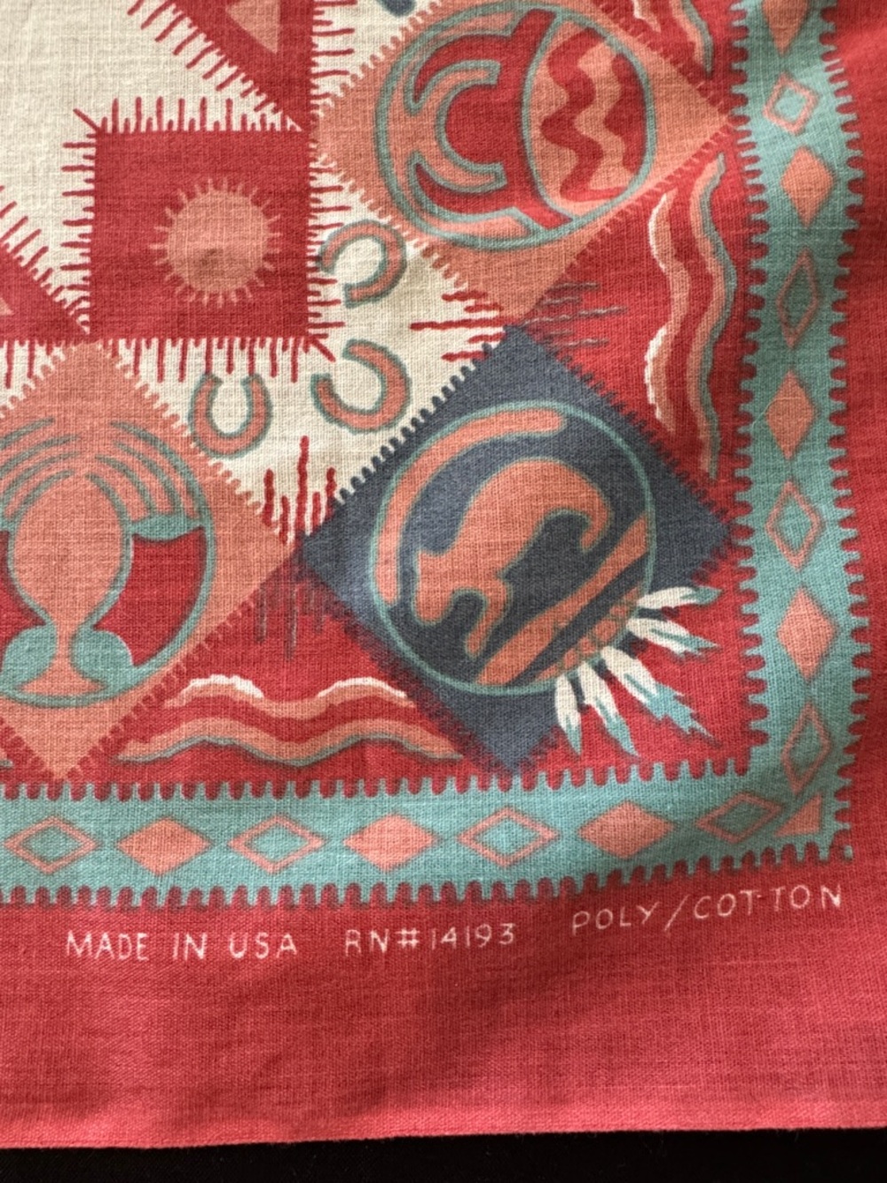 Southwest Aztec Animal Totem Bandana Scarf - Picture 2 of 7